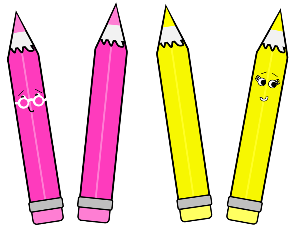 Free Pencil Clipart. digital stickers for kindergarten