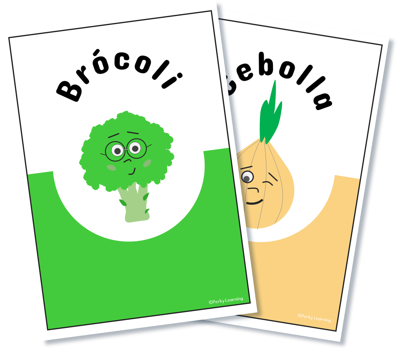 Free printable Spanish vegetables posters for kids