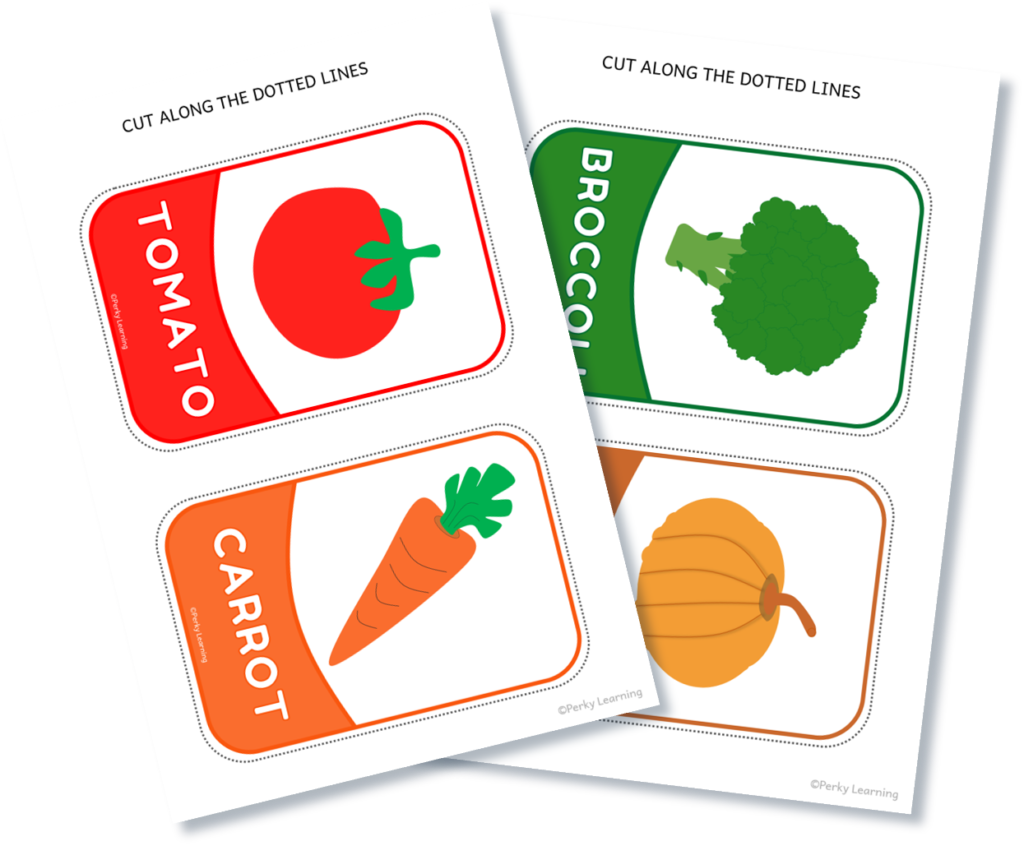 Free printable fruits flashcards for kids