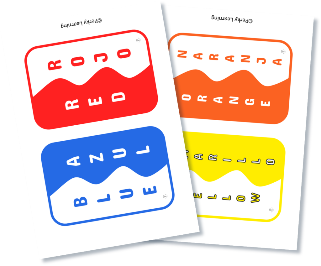Bilingual Colors Free Printable Flashcards for Kids