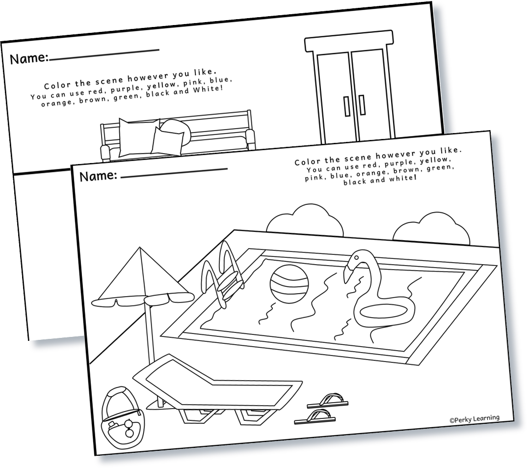 Learning Colors, coloring worksheets