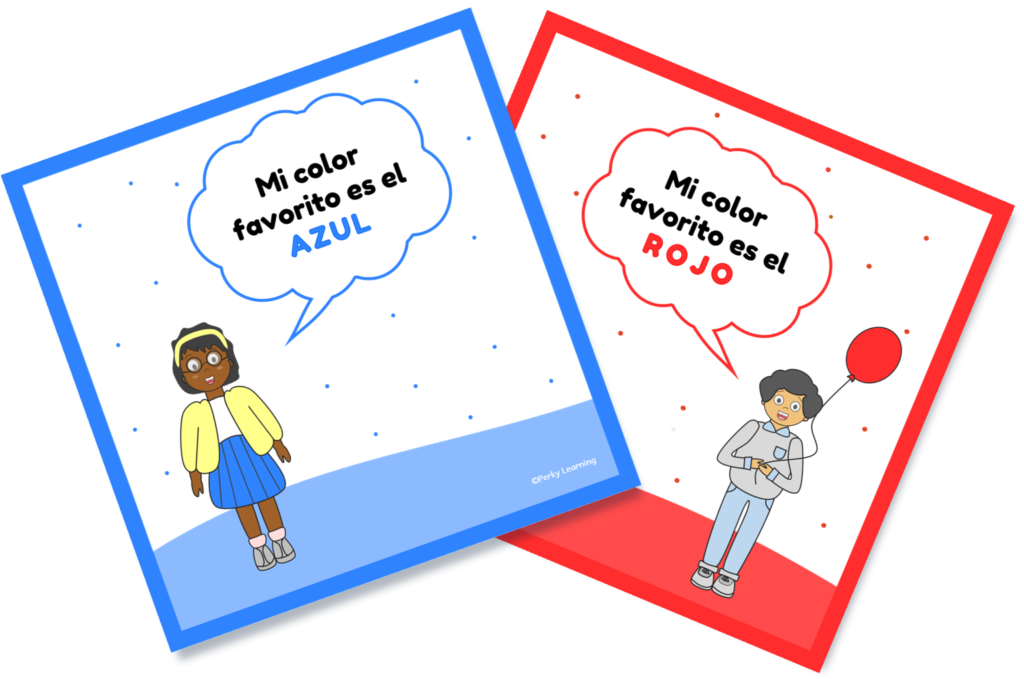 Free learning spanish printable colors posters