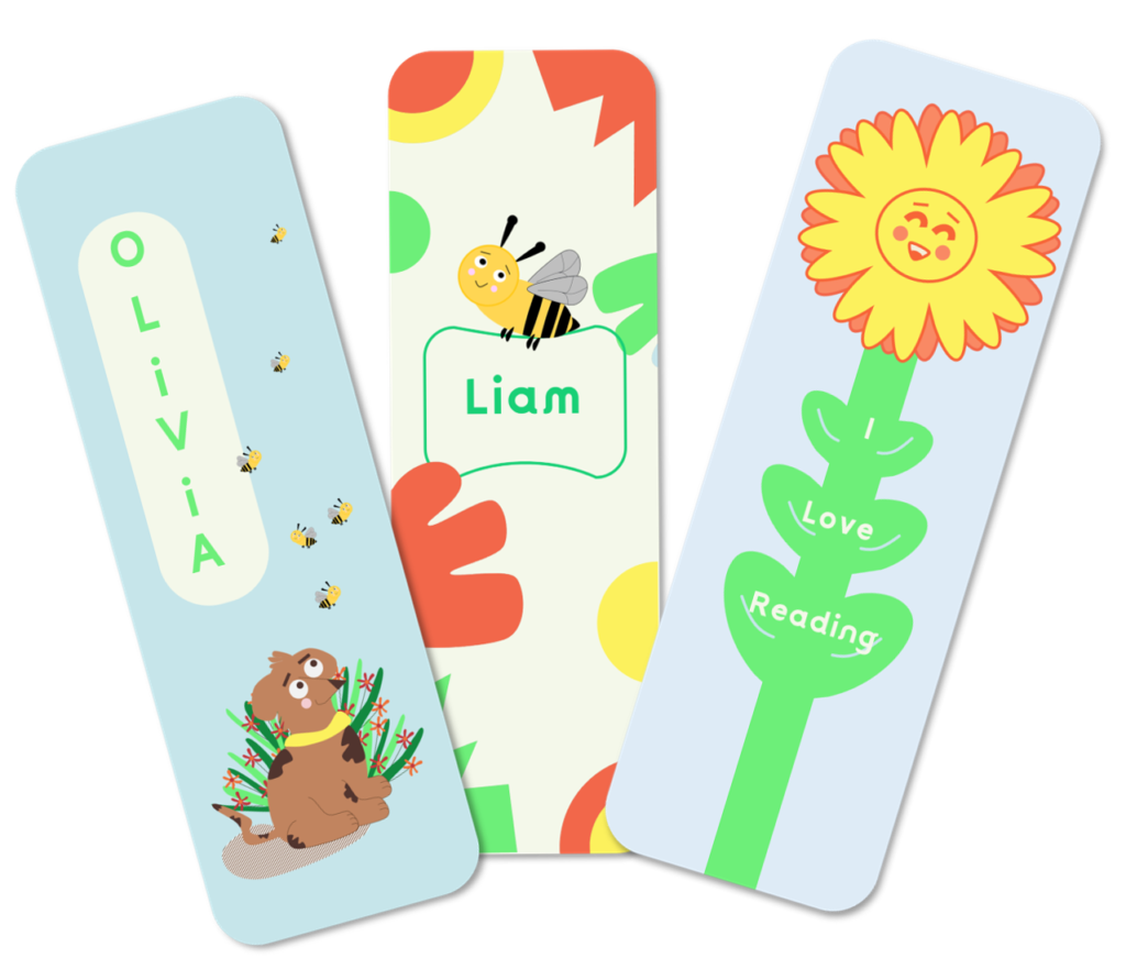 Free Colorful spring themed editable bookmarks for PowerPoint.